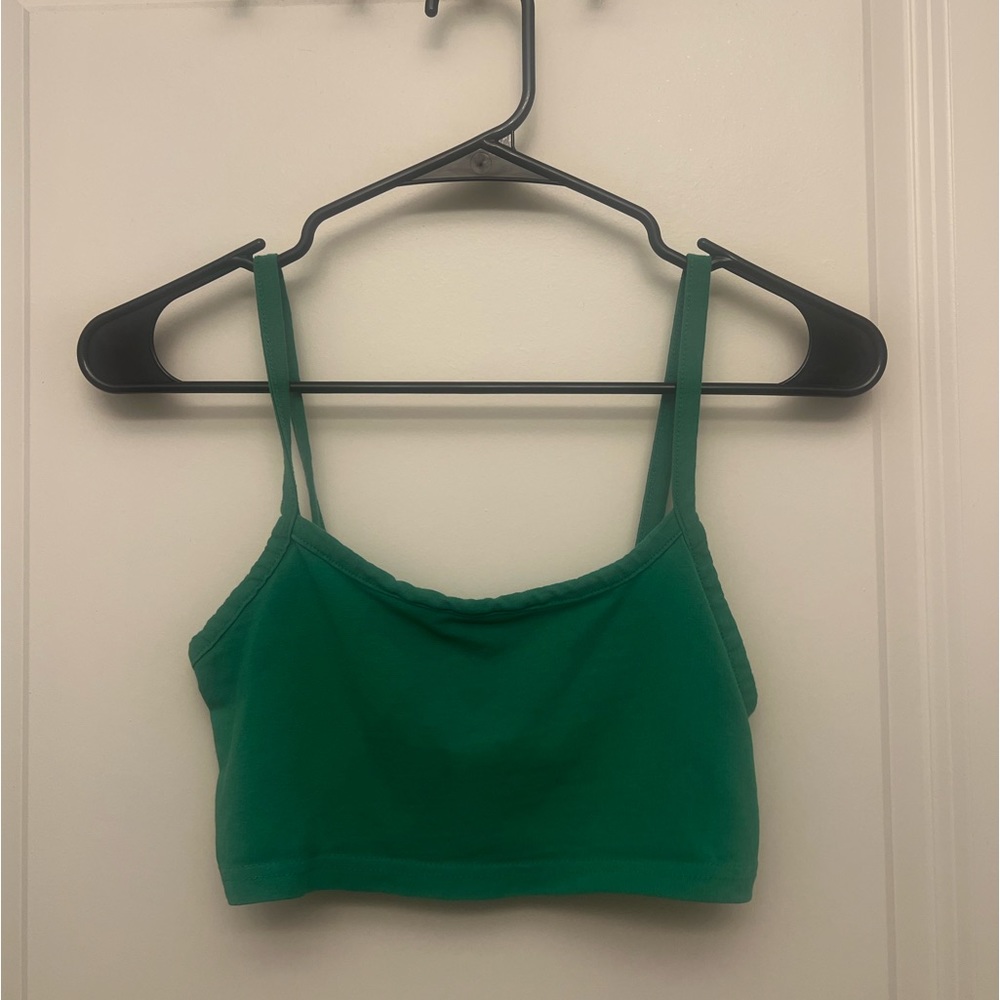 Small H&M green crop top